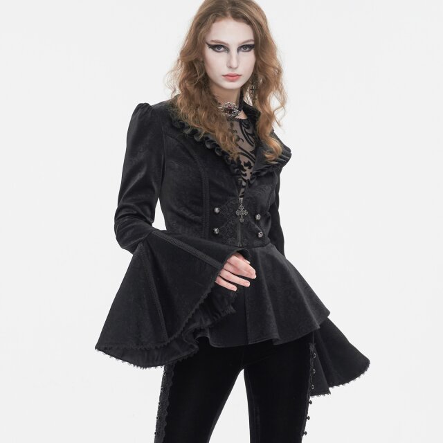 Devil Fashion Schößchenjacke Amore dOmbra mit Trompetenärmeln XXL