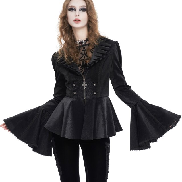 Devil Fashion Schößchenjacke Amore dOmbra mit Trompetenärmeln XXL