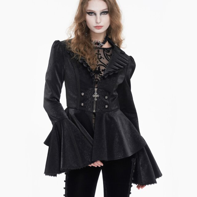 Devil Fashion Schößchenjacke Amore dOmbra mit Trompetenärmeln XXL