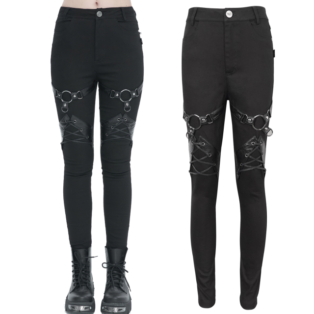 Devil Fashion skinny gothic punk stretch jeans (PT214)...
