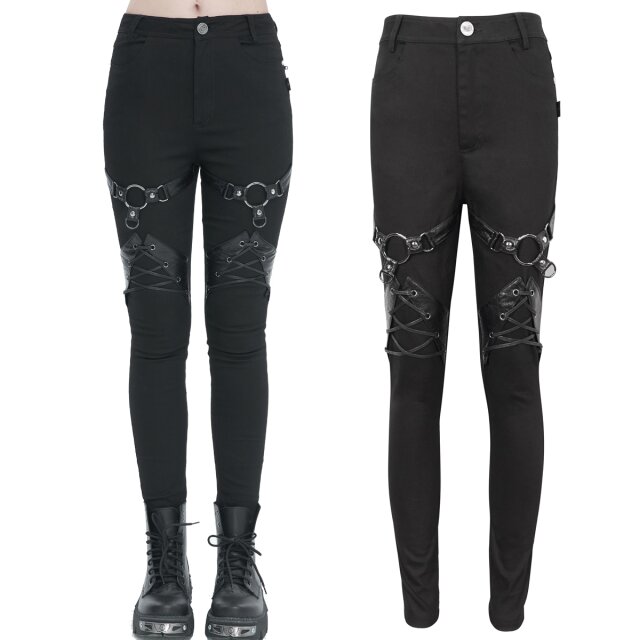 Devil Fashion skinny Gothic Punk Stretch Jeans (PT214)...