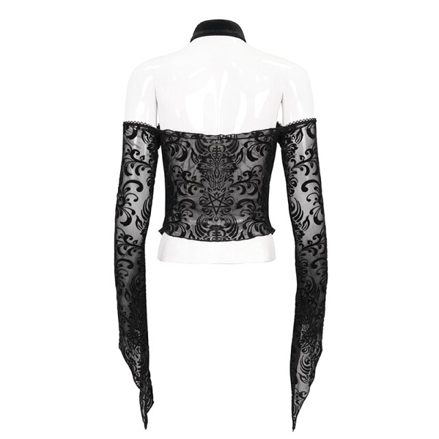Romantische Off-Shoulder Bluse Follow Me To Darkness