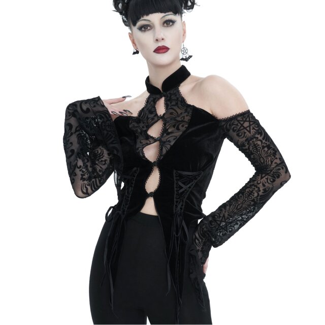 Romantische Off-Shoulder Bluse Follow Me To Darkness