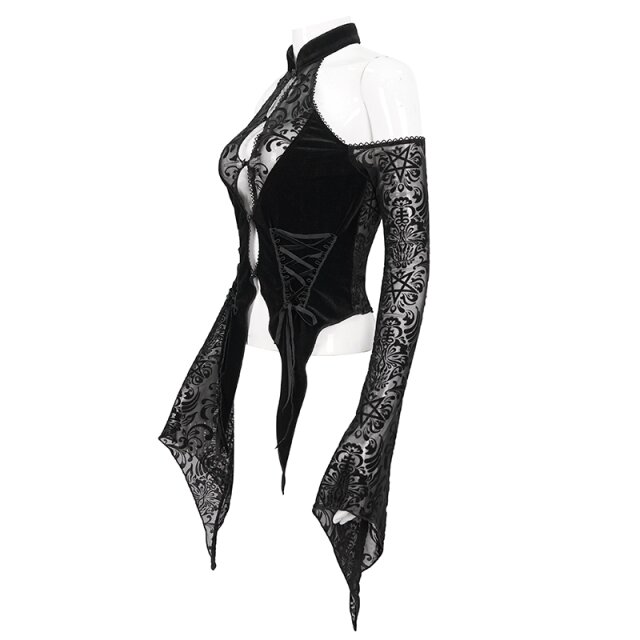 Romantische Off-Shoulder Bluse Follow Me To Darkness