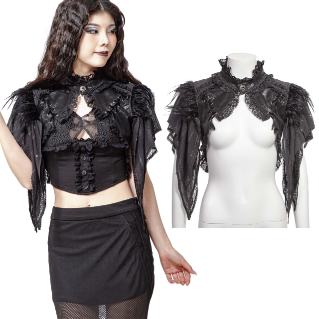 Imaginative gothic bolero jacket (VE305BK) made of faux...