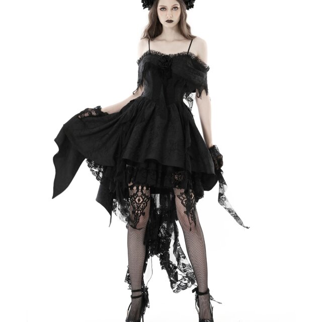 Tapered hi-low dress Demonic Lilith with straps