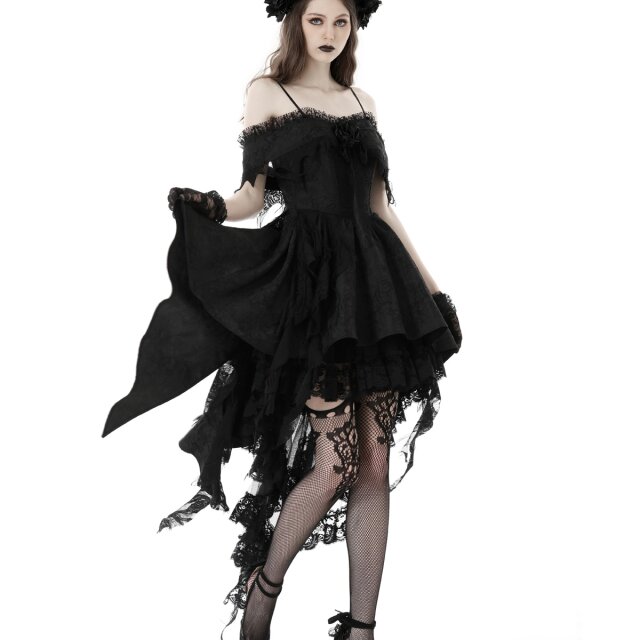 Tapered hi-low dress Demonic Lilith with straps