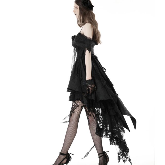 Tapered hi-low dress Demonic Lilith with straps