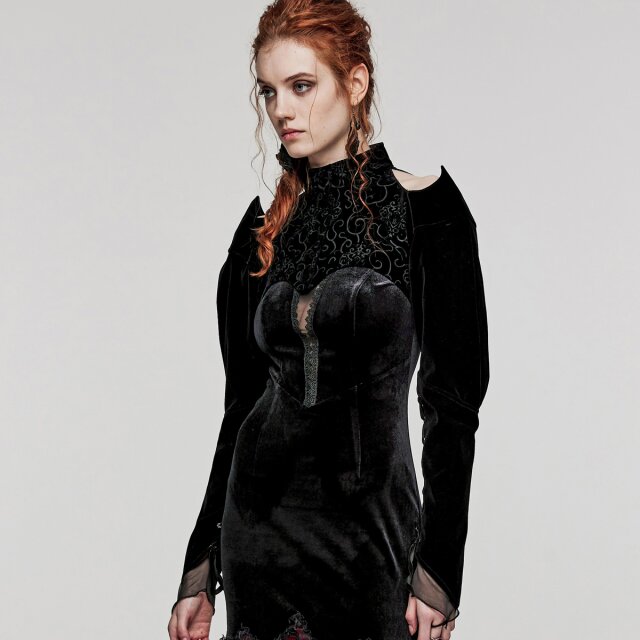 PUNK RAVE Samt Bolero Firefly mit Schulterspitzen XXL