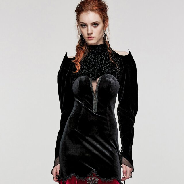 PUNK RAVE Samt Bolero Firefly mit Schulterspitzen XXL