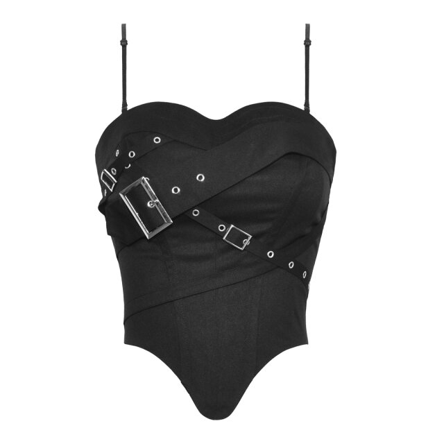 Belly-free punk corset top Birth of the Parasite