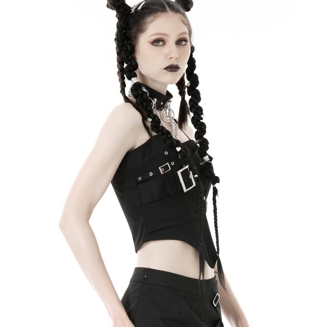 Belly-free punk corset top Birth of the Parasite