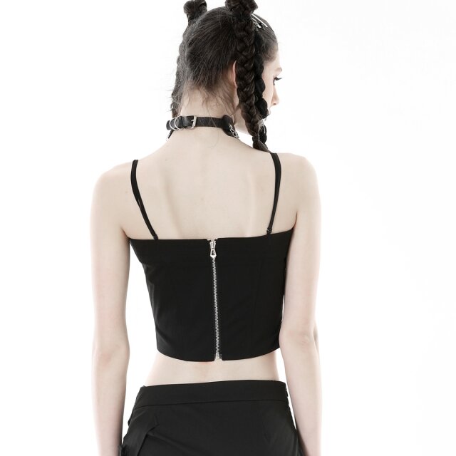 Belly-free punk corset top Birth of the Parasite
