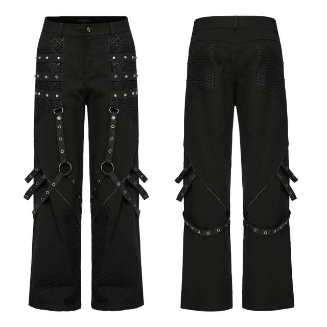 Wide PUNK RAVE Gothic bondage trousers Nomad