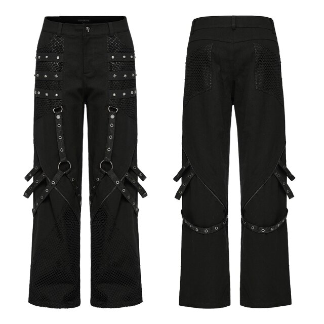 Weite PUNK RAVE Gothic Bondagehose Nomad of the Shadow
