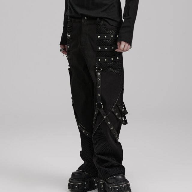 Wide PUNK RAVE Gothic bondage trousers Nomad of the Shadow