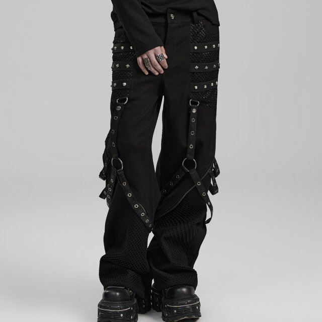 Wide PUNK RAVE Gothic bondage trousers Nomad of the Shadow