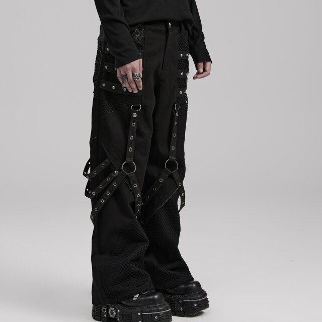 Wide PUNK RAVE Gothic bondage trousers Nomad of the Shadow