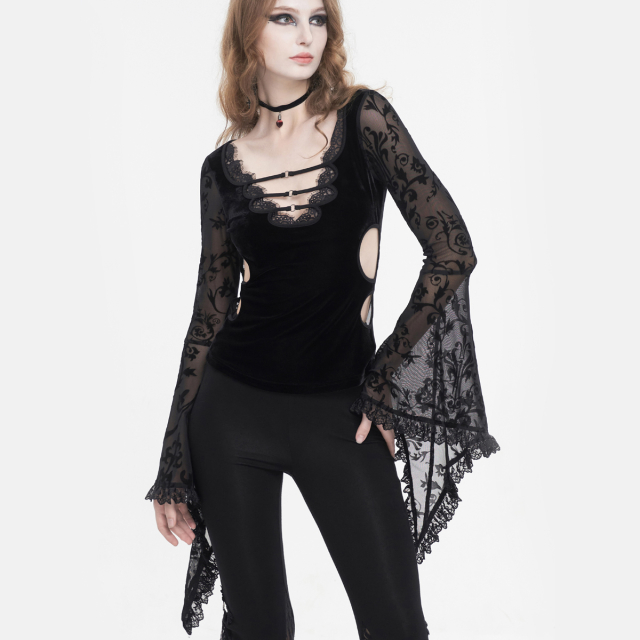 Sensual gothic blouse shirt Nightfall