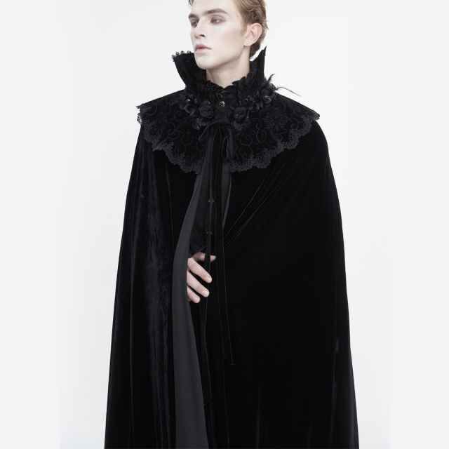 Long unisex gothic velvet cape Reign in Blood