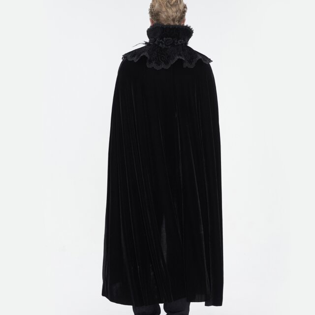 Long unisex gothic velvet cape Reign in Blood