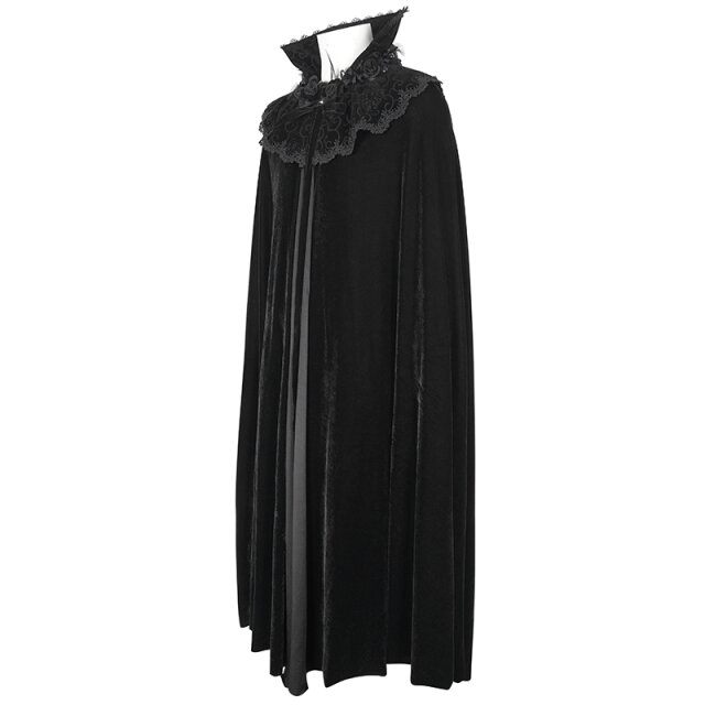Long unisex gothic velvet cape Reign in Blood