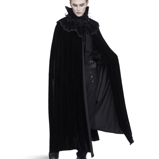 Long unisex gothic velvet cape Reign in Blood