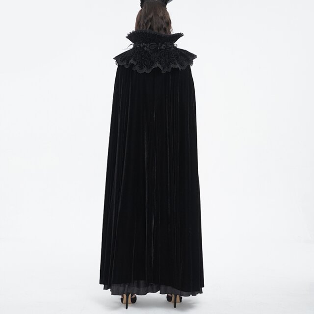 Long unisex gothic velvet cape Reign in Blood