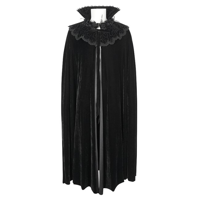 Long unisex gothic velvet cape Reign in Blood
