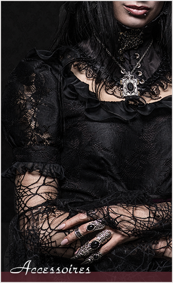 Ausgefallene Accessoires für Gothic-, Steampunk- und Postapokalypse-Styles von angesagten Marken wie PUNK RAVE und Killstar